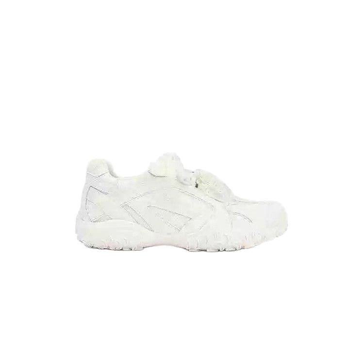 Women's Crescent Bottom Pearl Mandarin Duck With Platform German Training White Casual Shoes