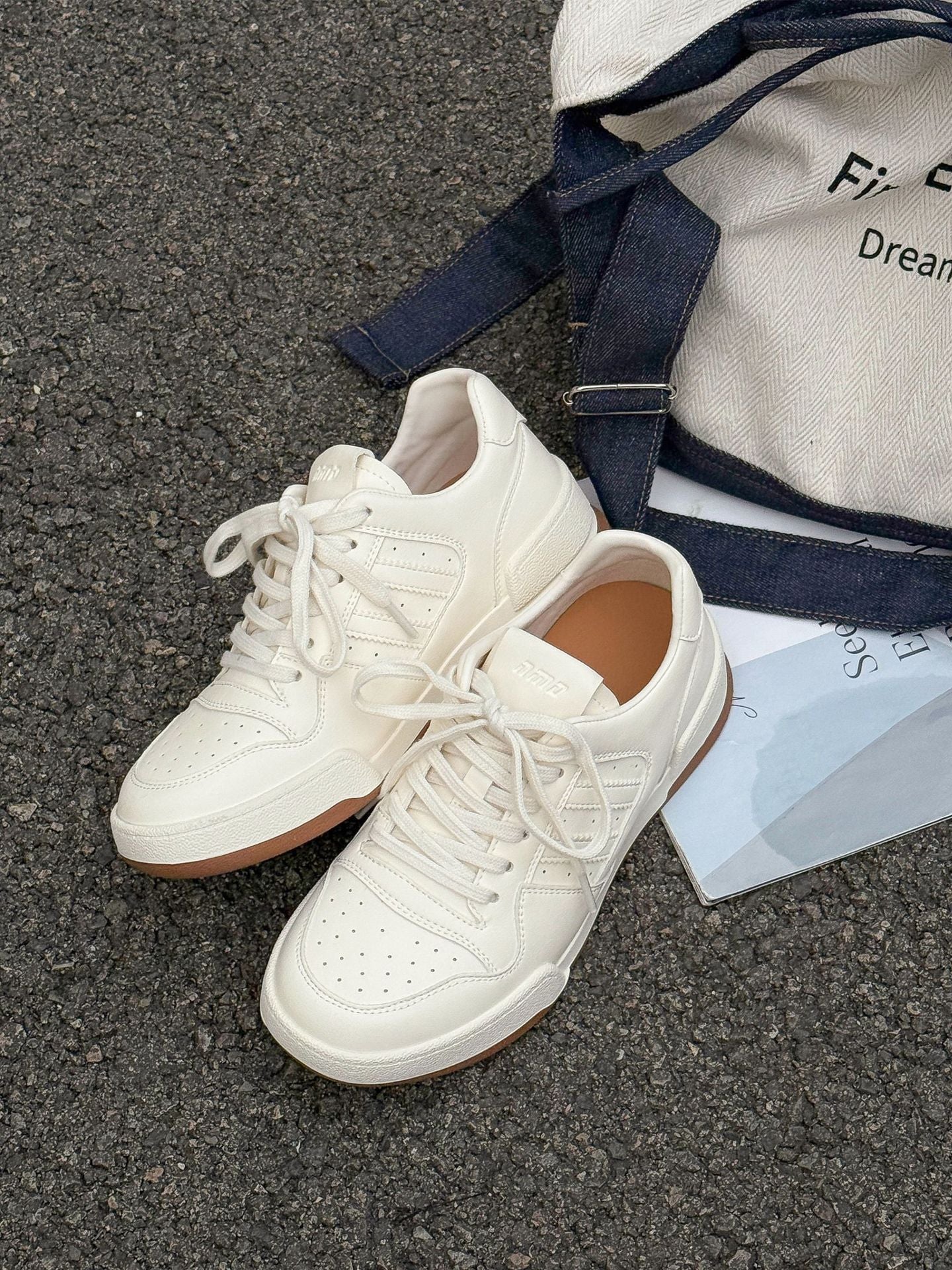 Women's Spring Thin Bottom White Fashionable Versatile Sports Breathable Women's Casual Shoes