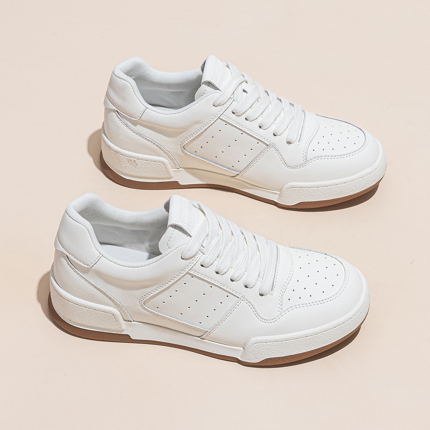 Women's White For Thick Sole Increased Breathable Women's Casual Shoes