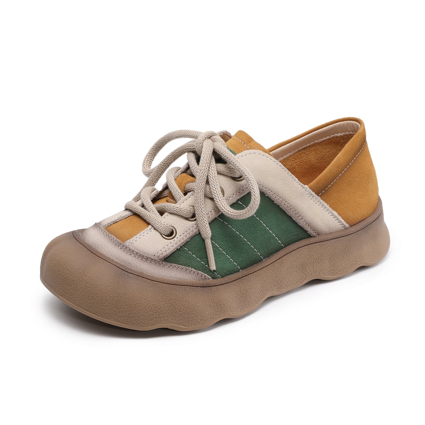 Women's Layer Cowhide Ugly Cute Spring Fashion Special Multicolor Women's Casual Shoes