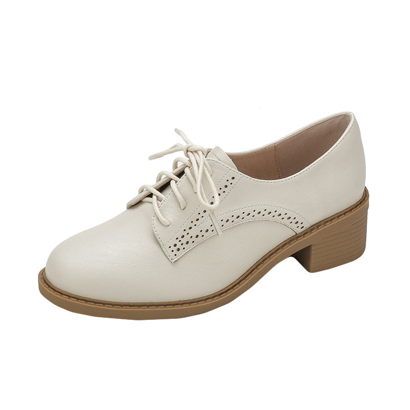 Women's Bottom Chunky Female High-cut British Style Casual Shoes