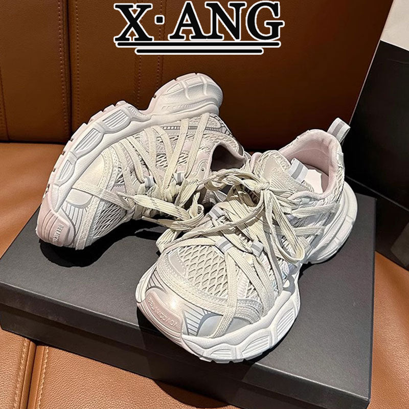 Women's & Men's Daddy Mesh Breathable Sports Thick Bottom Sneakers