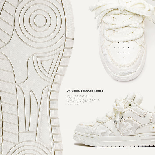 Women's & Men's Aesthetic Series National Fashion White Trendy Women's Shoes