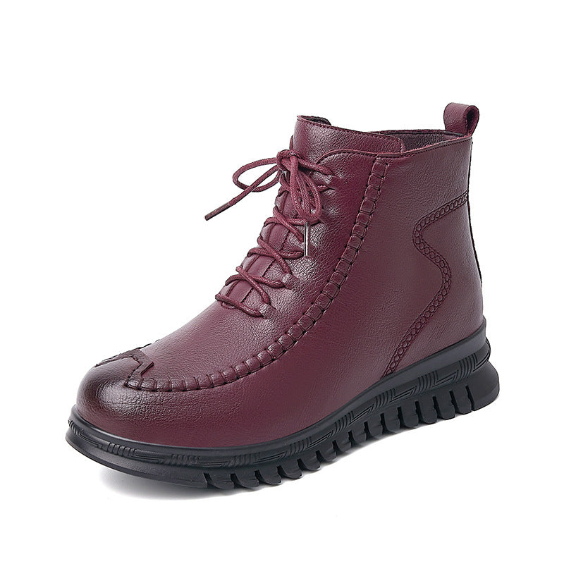 Women's Winter Wool Mother's Cotton Soft Bottom Fleece-lined Warm Leisure Women's Shoes
