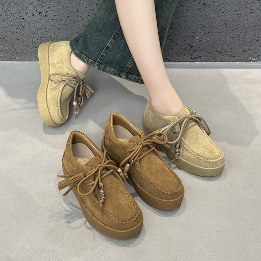 Thick Bottom Kangaroo Autumn Retro Fashion Female Sneakers
