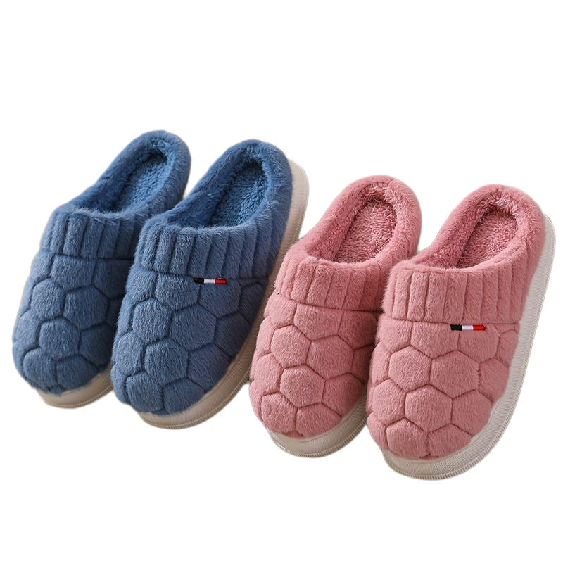 Women's & Men's Cotton Winter Indoor Home Warm Fluffy Sandals