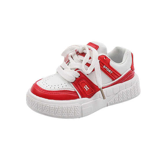 Children's Boy Versatile White Soft Bottom Kid's Sneakers