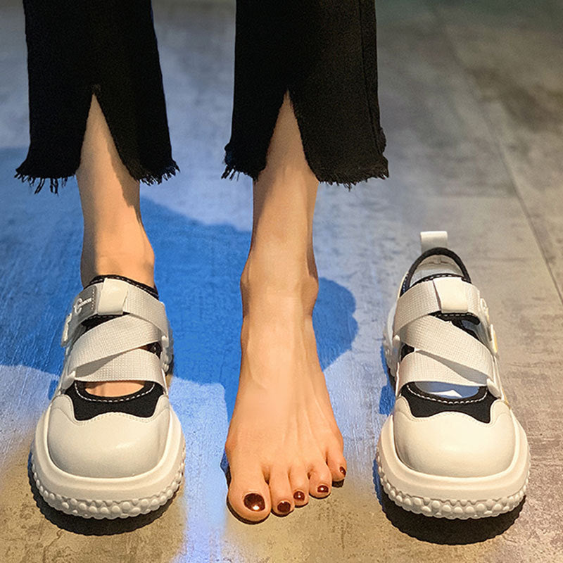 Women's Size Genuine Sports Autumn Velcro Closed Toe Casual Shoes