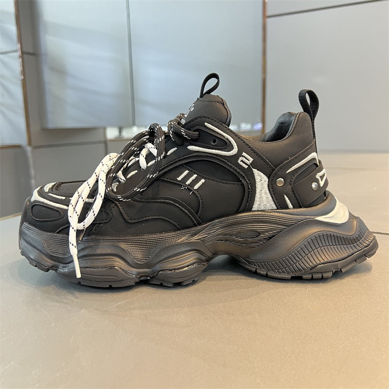 Men's Platform White Surface Increased Fashionable Casual Shoes