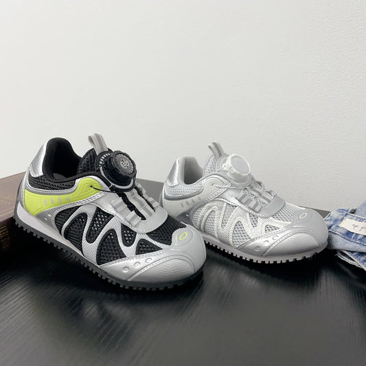 Children's Retro Style Light Comfortable Outdoor Rotating Button Children's Sports Shoes