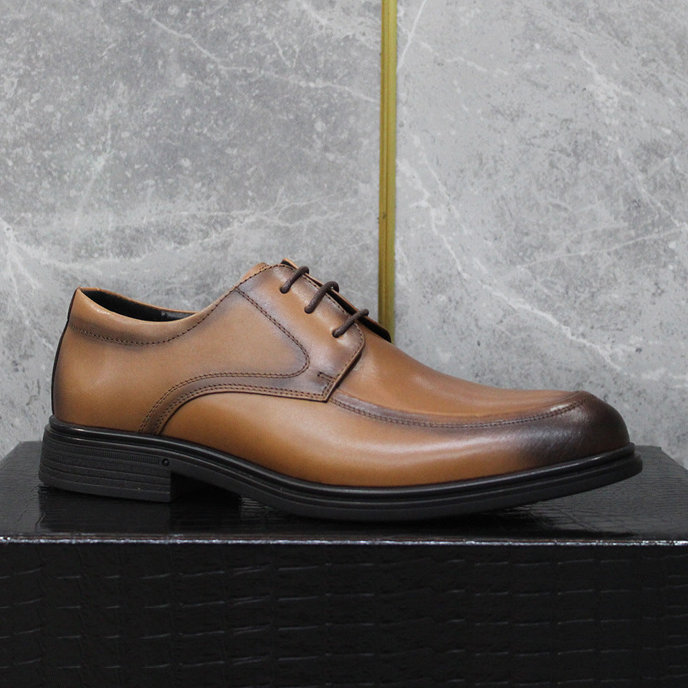 Men's Business Breathable First Layer Cowhide Formal Leather Shoes