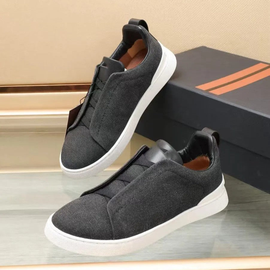 Women's & Men's Cover Flat Solid Color Suede High-cut Sneakers
