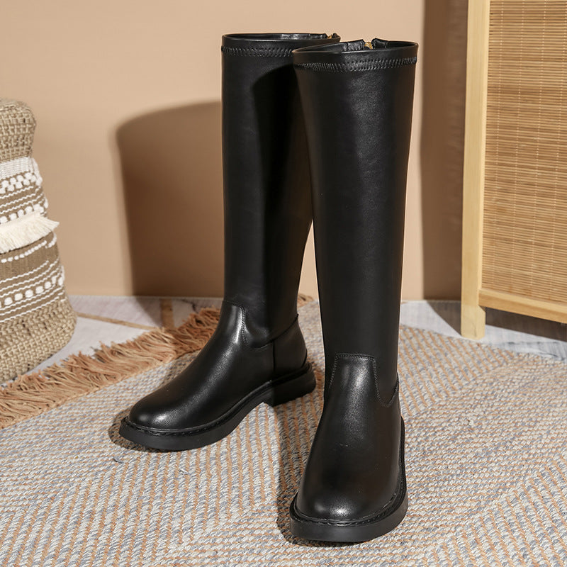Women's Autumn Veet Padded Plus Size Fat Widened Boots