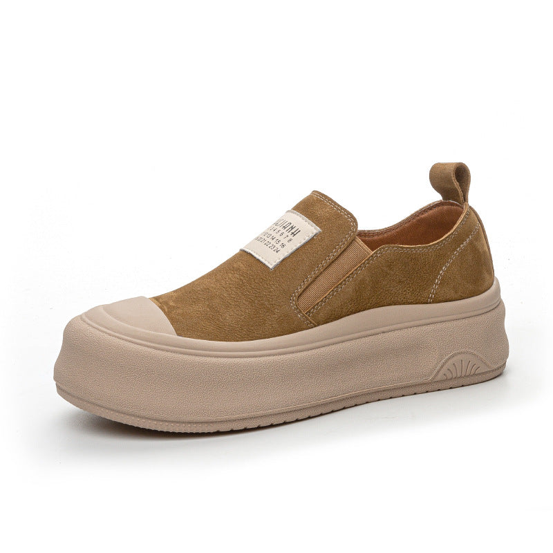 Women's First Layer Cowhide Autumn Genuine Platform Women's Casual Shoes