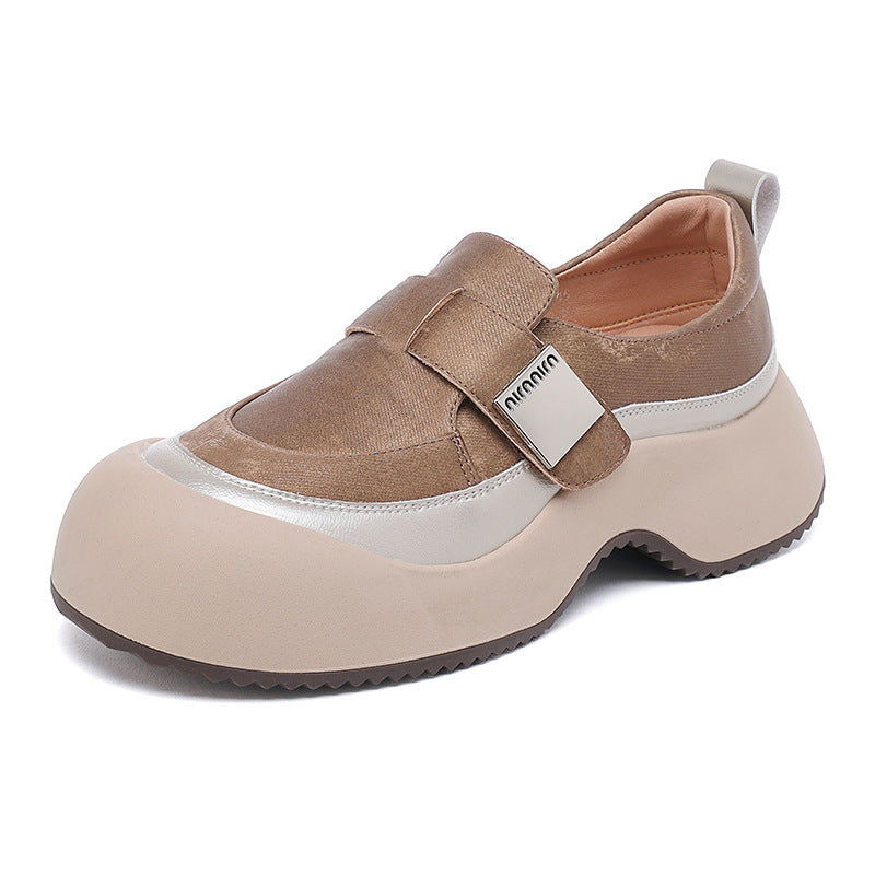 Women's Autumn Fashion Retro Platform Raise The Bottom Lightweight Men's Shoes