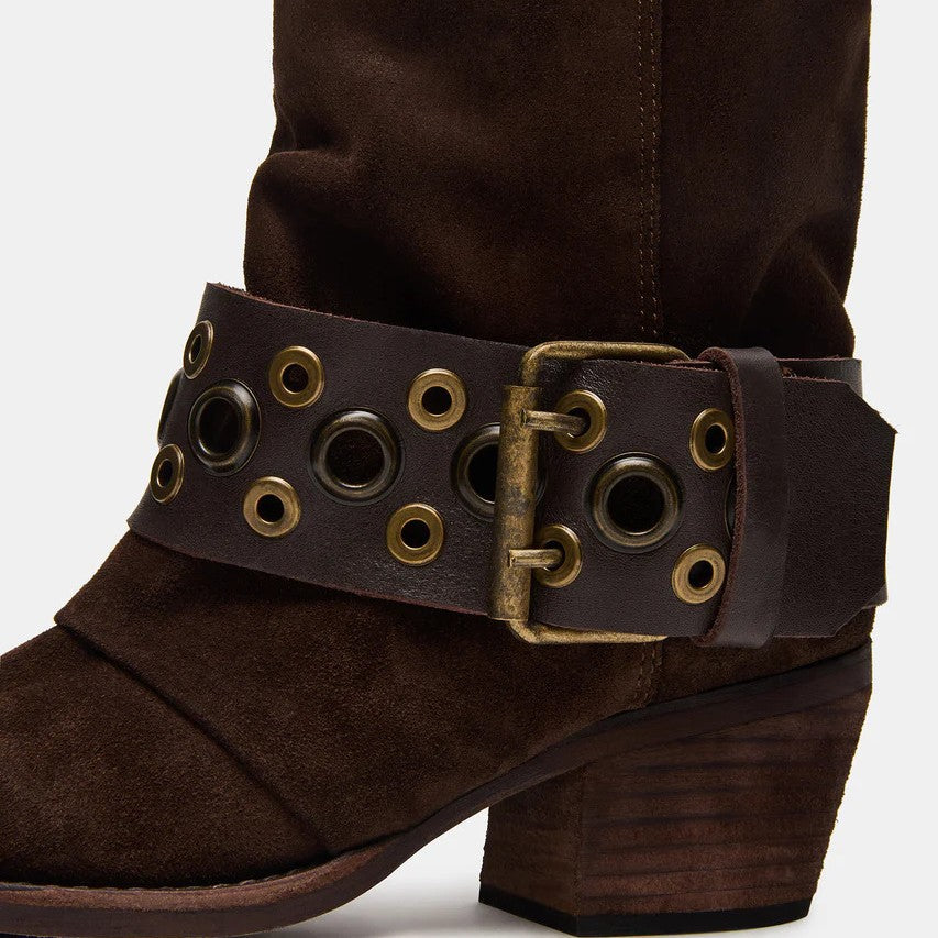 Women's Short Low Simple Temperament Belt Buckle Heels