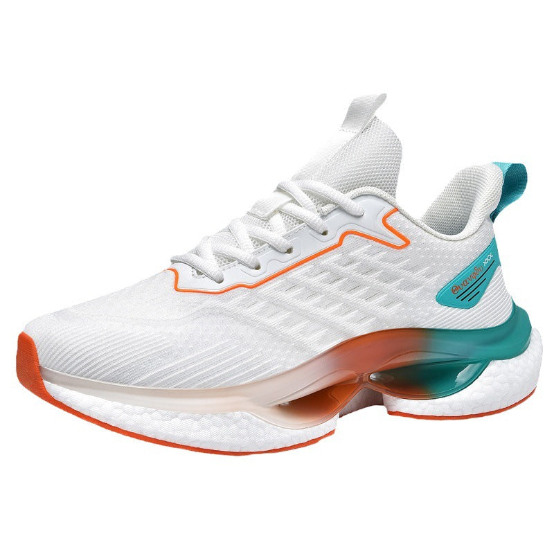 Men's Cushion Light Running Flying Woven Summer Green Mesh Surface Clunky Men's Sports Shoes