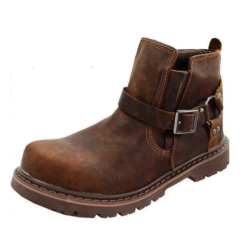Men's Cowhide Outdoor Trendy Ankle Vintage Martin Boots