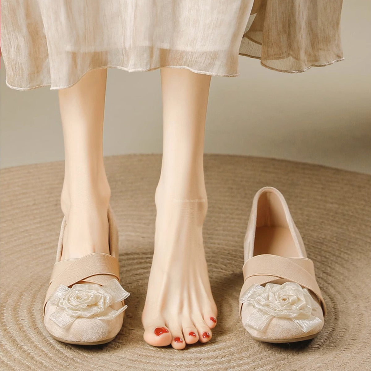 Cross Strap Ballet Female Small Height Women's Fashion Shoes