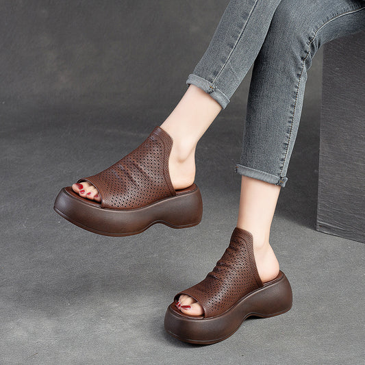 Women's & Men's Breathable Platform Retro Style First Layer Men's Shoes