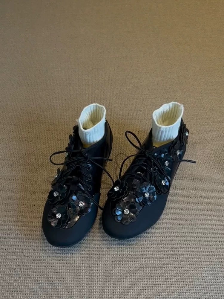 Women's Niche Floral German Training Sports Style Leisure Women's Casual Shoes
