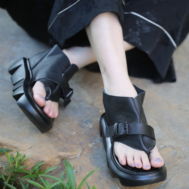 Women's Top Layer Cowhide Light Roman Larger Sandals