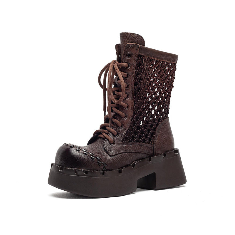 Women's Style Raise The Bottom Long Mesh Platform Sandals