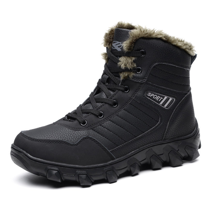 Men's Winter Northeast Cotton Padded Plus Size Warm Veet Thickened Snow Boots