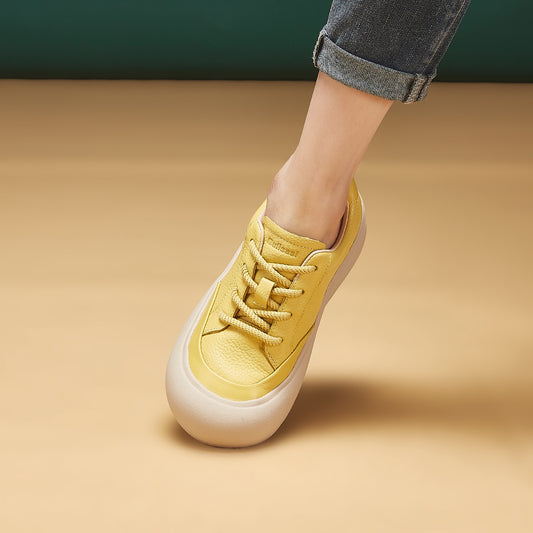 Women's Sports White For Fashion Round Head Thick Bottom Height Increasing Women's Casual Shoes