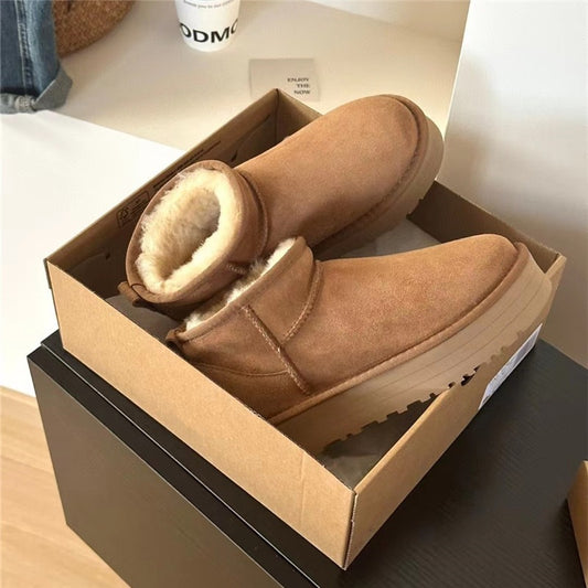 Face Short Platform Muffin Mini Small Women's Snow Boots