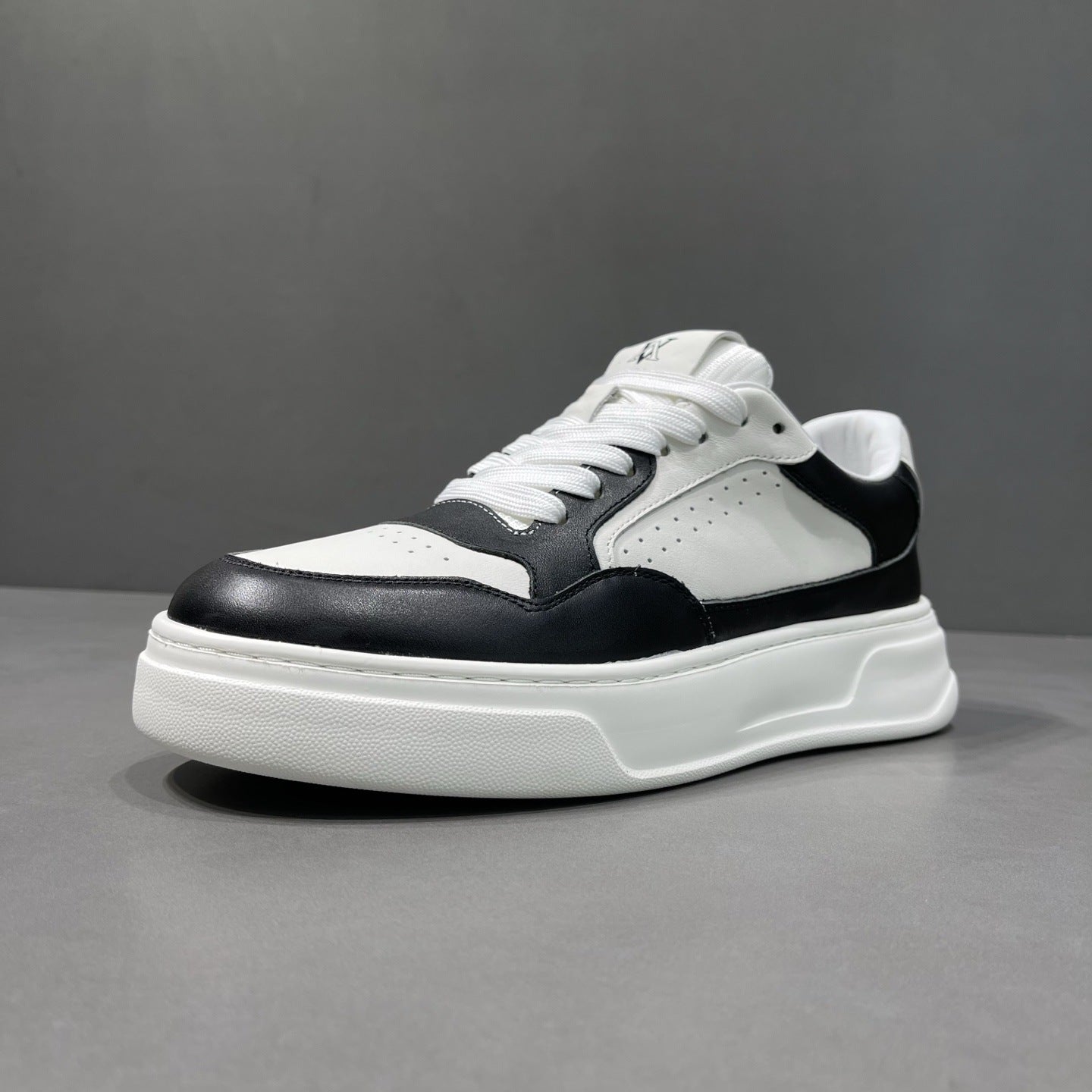 Men's Black White Panda Autumn Breathable Platform Trendy Sneakers