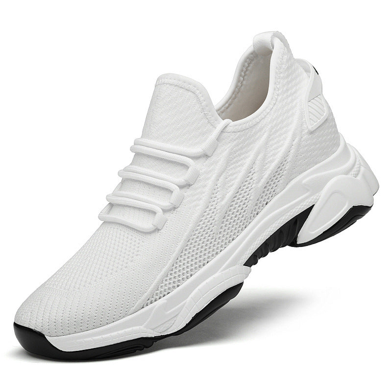 Men's Thick Bottom Height Increasing Insole Flying Men's Sports Shoes