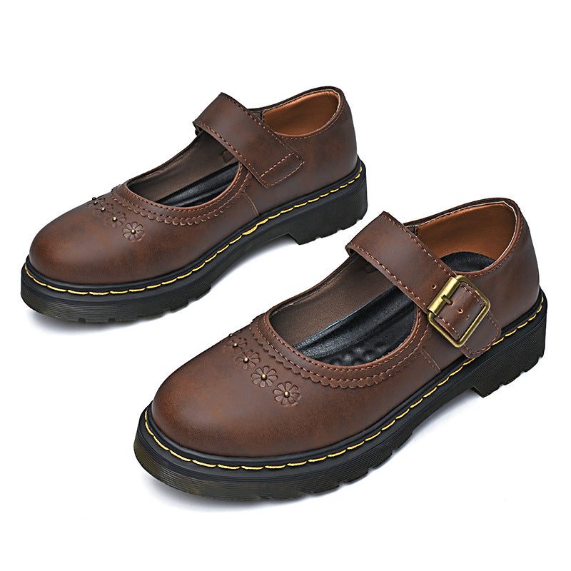 Women's Mary Jane Large Size British Fashion Single Women's Shoes