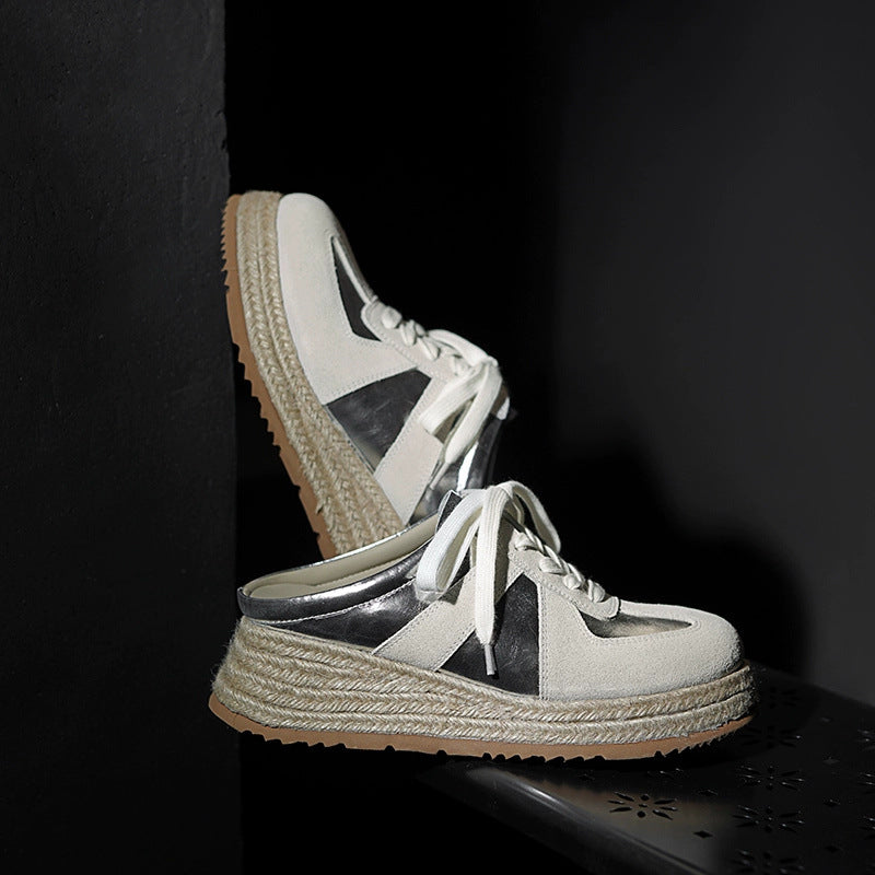 Women's Spring Half Comfortable German Training Lazy Straw Women's Casual Shoes