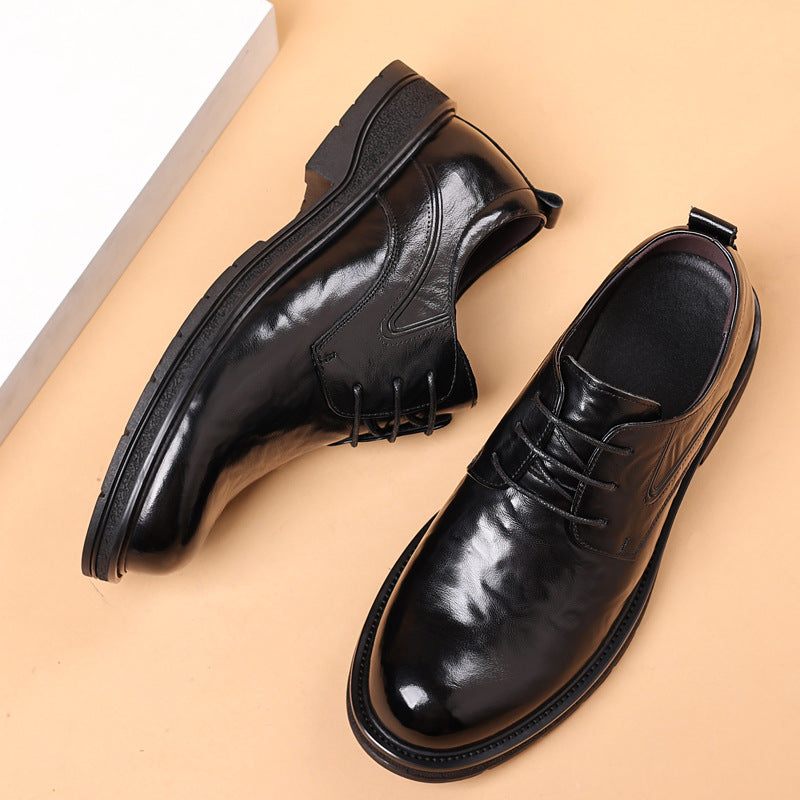 Men's Toe Fashion Genuine Business Formal Wear Leather Shoes