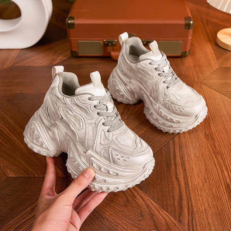 Women's Small Tall Dad Durian Bottom Platform Sneakers