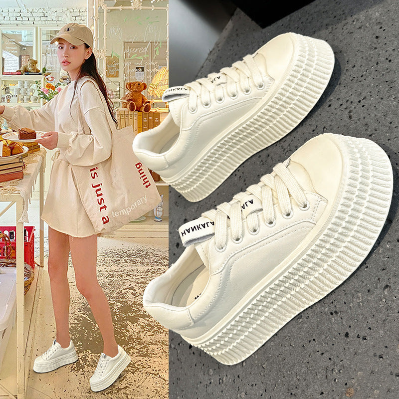 Women's Muffin Biscuit Shape Best-selling White Spring Breathable Women's Casual Shoes