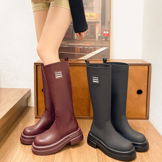 Women's Platform Tall Knight Below The Knee Boots