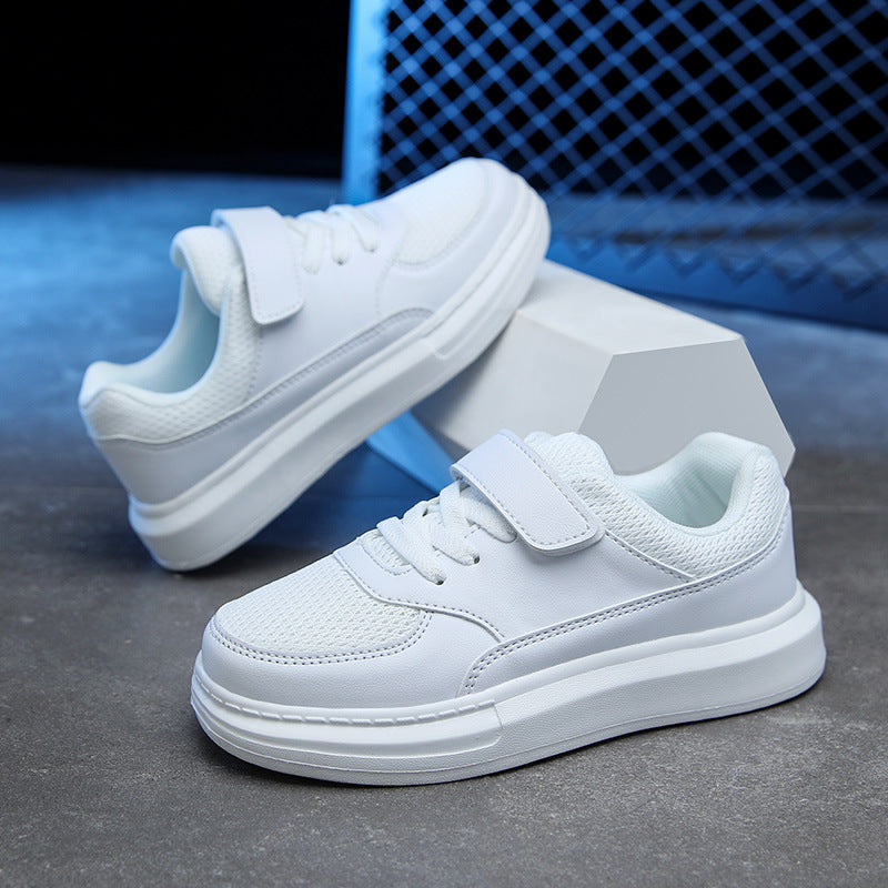 Children's White Middle Big Campus Performance Kid's Sneakers