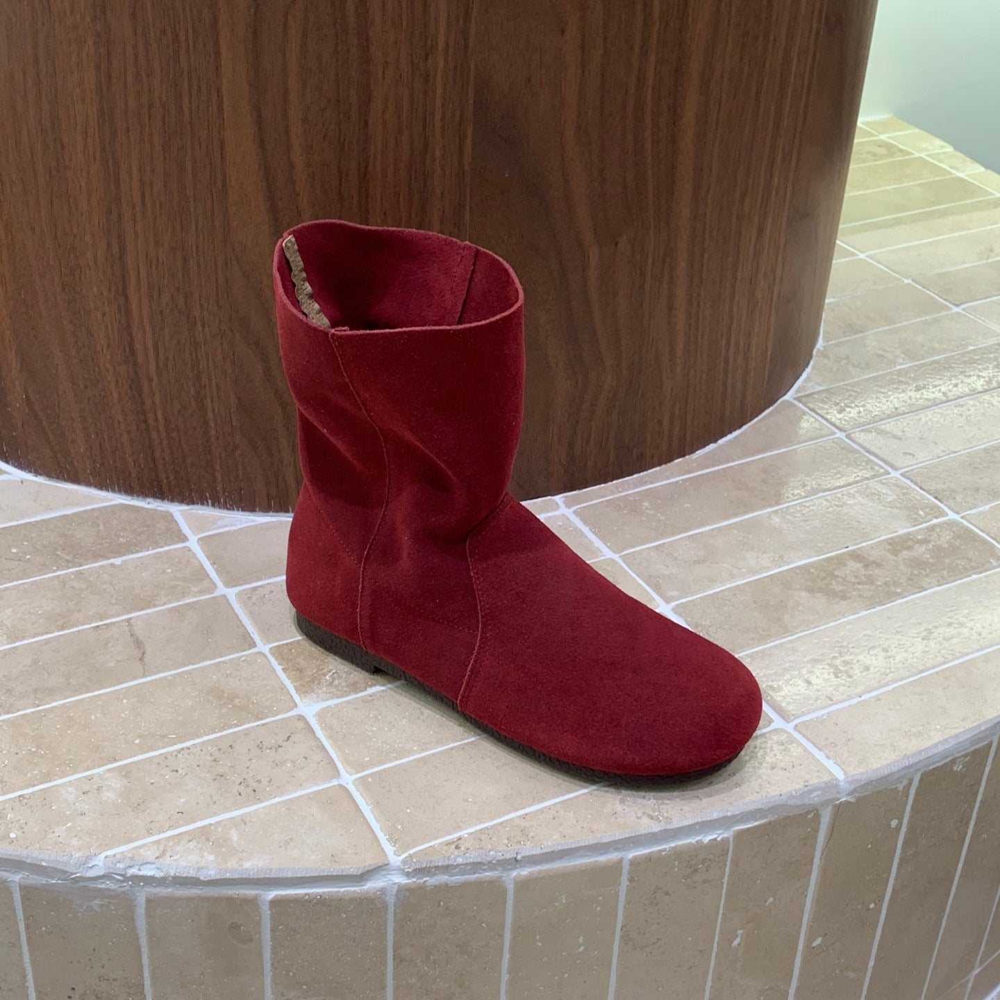 Women's Vintage Martin Korean Matte Big Toe Sleeve Women's Leather Boots