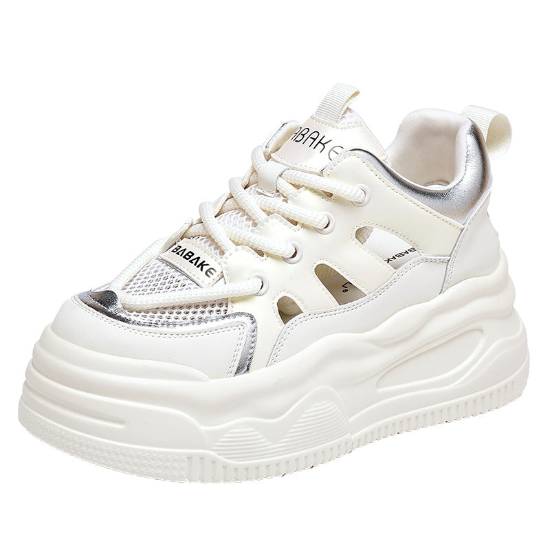 Women's Summer Breathable Clunky Thick Bottom Platform Leisure Hidden Women's Sports Shoes