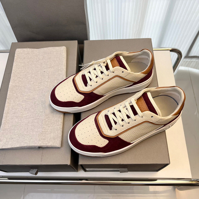 Men's Leisure Breathable Sports Color Matching Fashion Men's Board Shoes