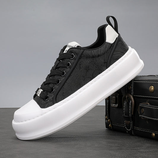 Men's Spring Chinese Style Breathable Plaid No Men's Canvas Shoes