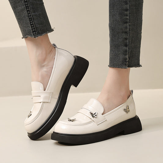 Women's Authentic British Style Tods Chunky Pumps Casual Shoes