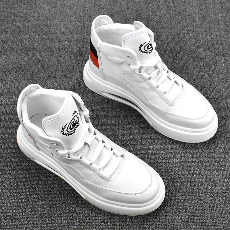 Men's Top White Breathable Platform Korean Style Casual Shoes