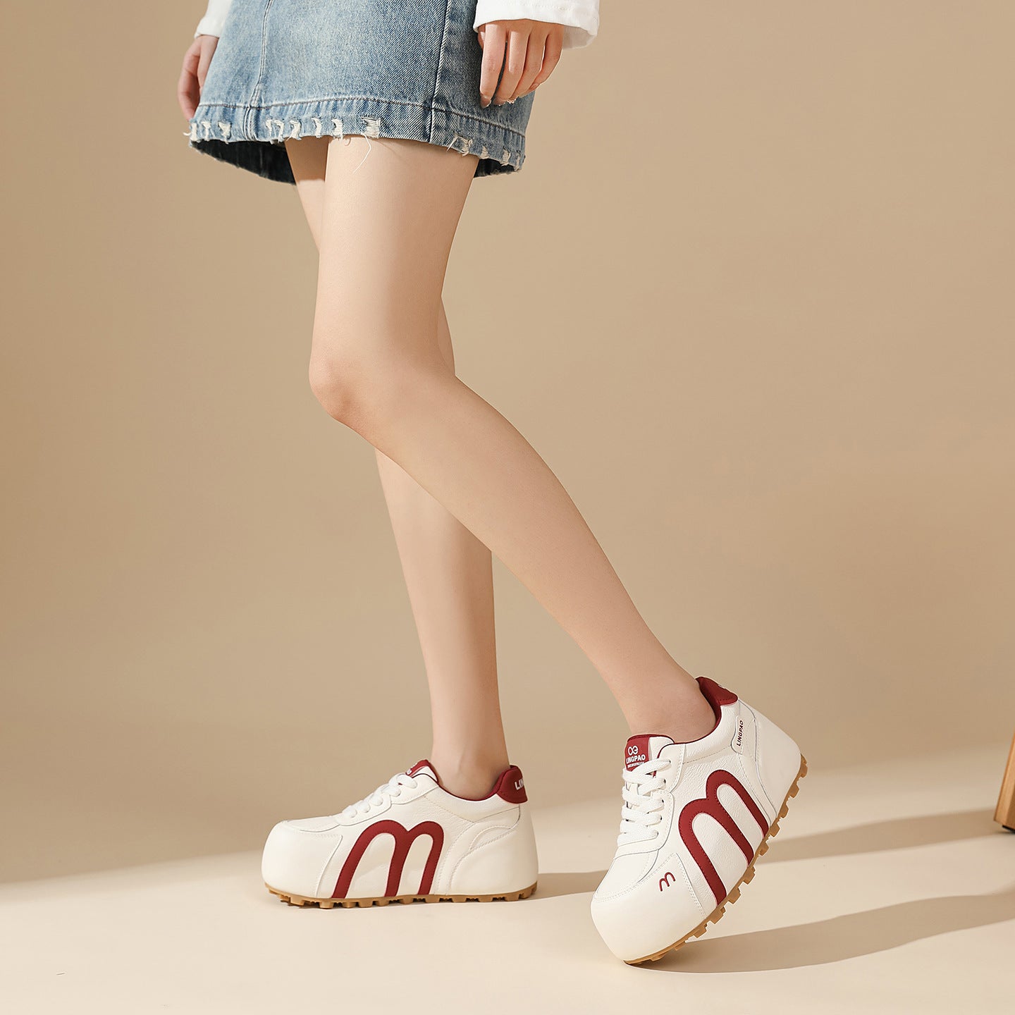 Women's Spring Height Increasing Insole Color Matching Fashion Daily Simple Women's Casual Shoes