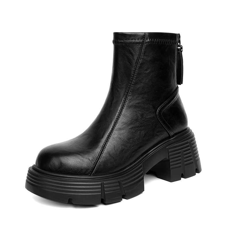 Women's Soft Thick Bottom British Style Winter Versatile Boots