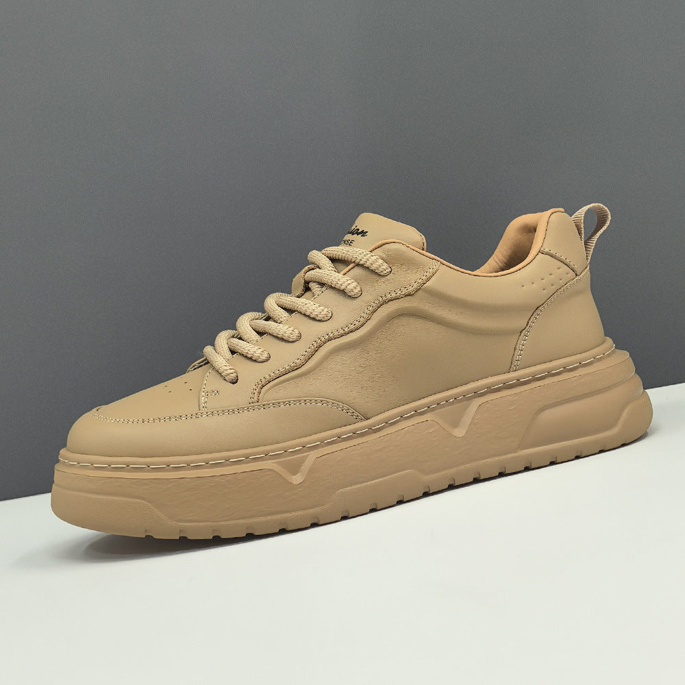 Men's First Layer Cowhide Board Fashionable Top Sneakers