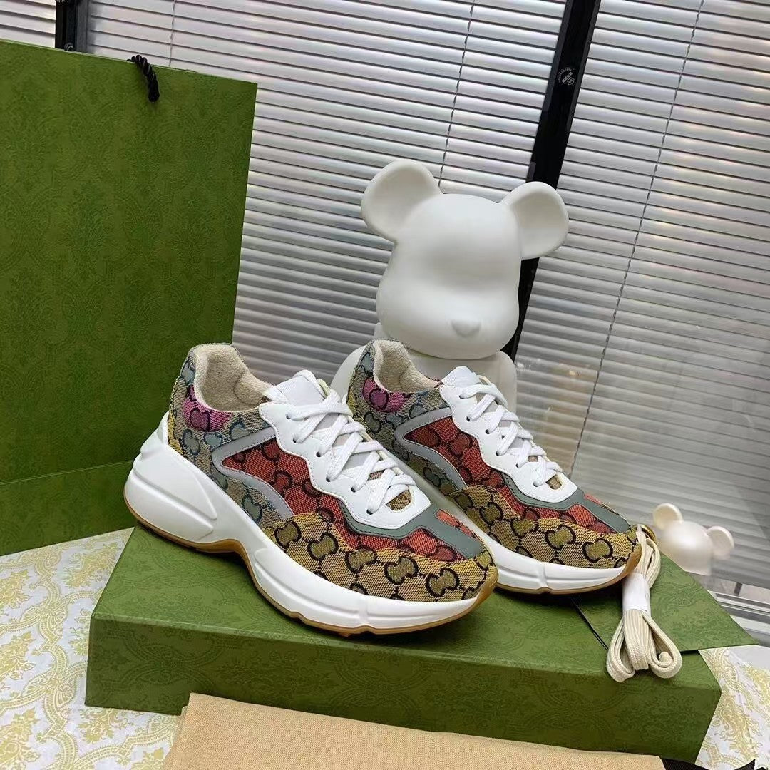 Men's Dad Classic Double Printed Rainbow Strawberry Men's Shoes
