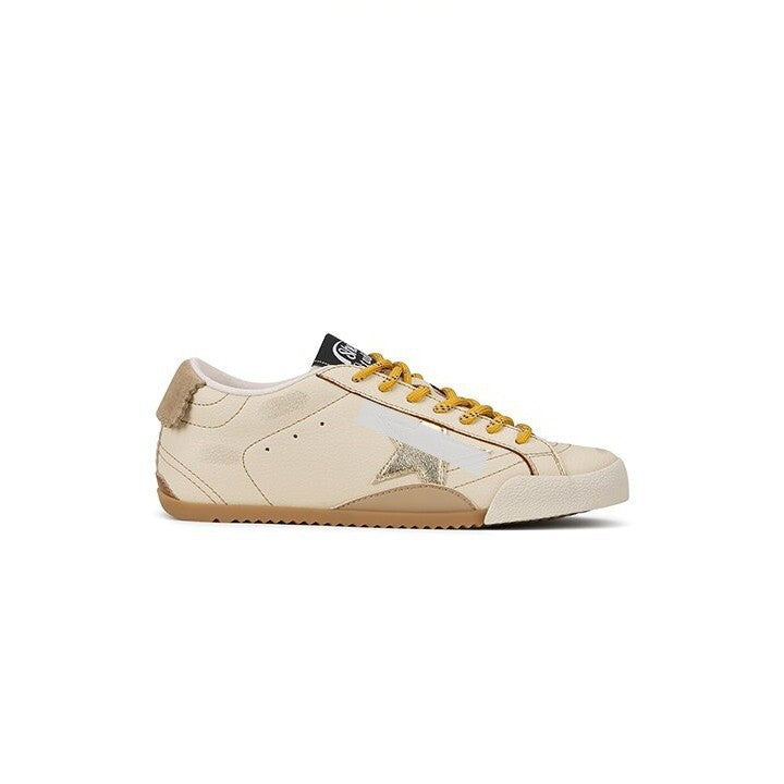 Women's Dirty Color Matching Mandarin Duck Belt Korean Retro German Training Women's Sports Shoes